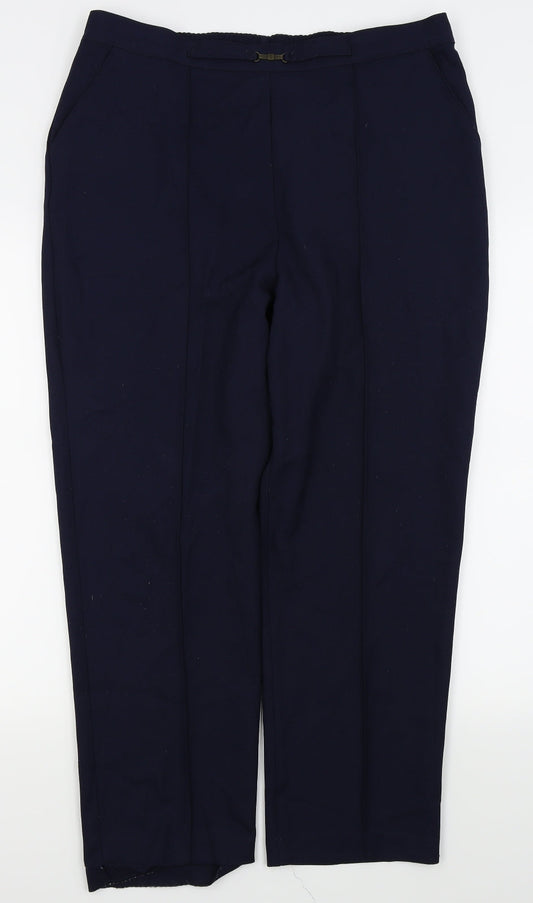 Womens UK Size 14 Papaya Regular Fit  Blue Trousers