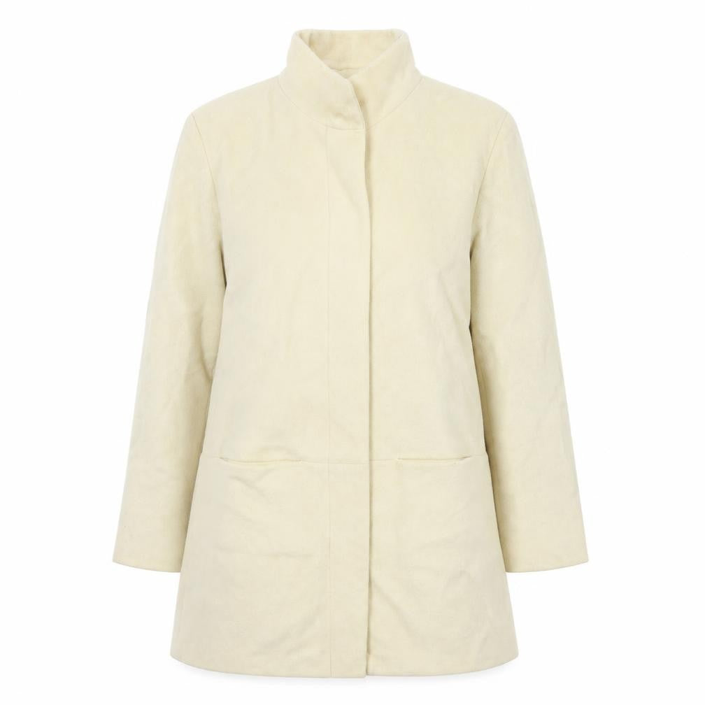 M&S Womens White   Overcoat Coat Size 14