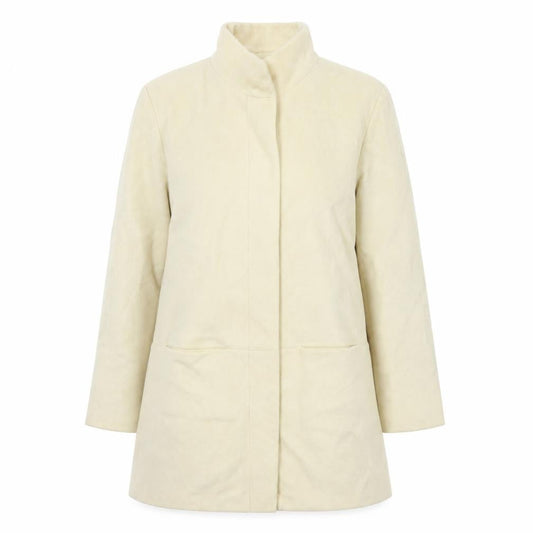 M&S Womens White   Overcoat Coat Size 14