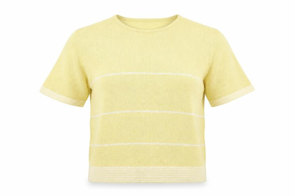 Womens UK Size M bonmarche Yellow Basic T-Shirt