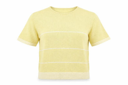 Womens UK Size M bonmarche Yellow Basic T-Shirt