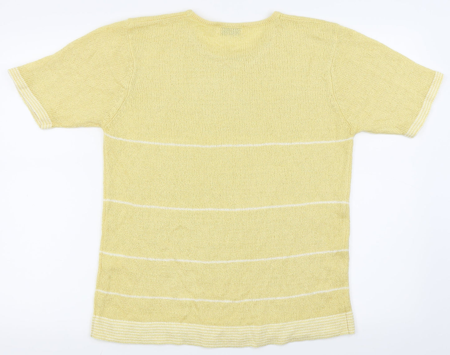 bonmarche Womens Yellow Striped  Basic T-Shirt Size M