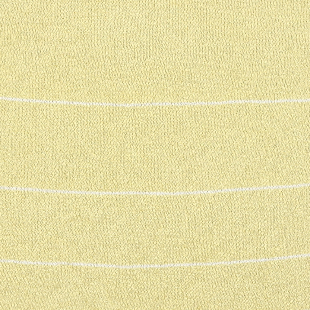 bonmarche Womens Yellow Striped  Basic T-Shirt Size M