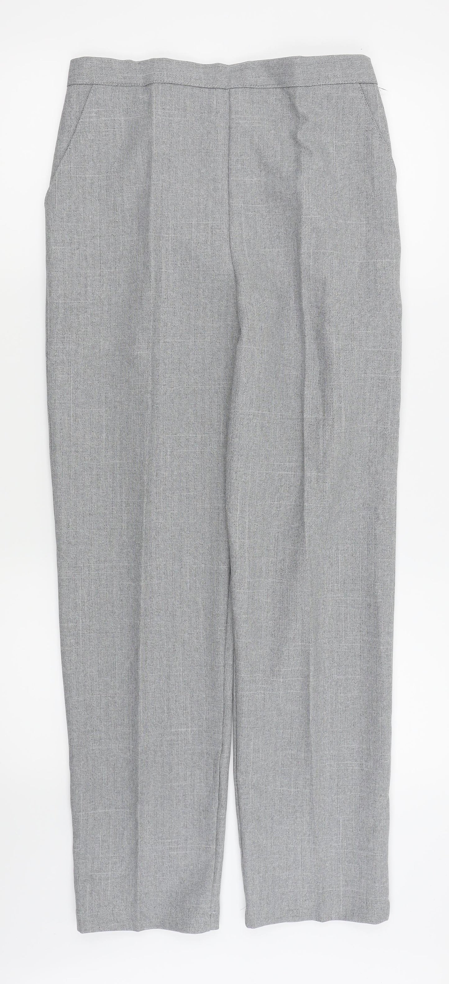 Womens UK Size 14 Preworn Regular Fit  Green Trousers
