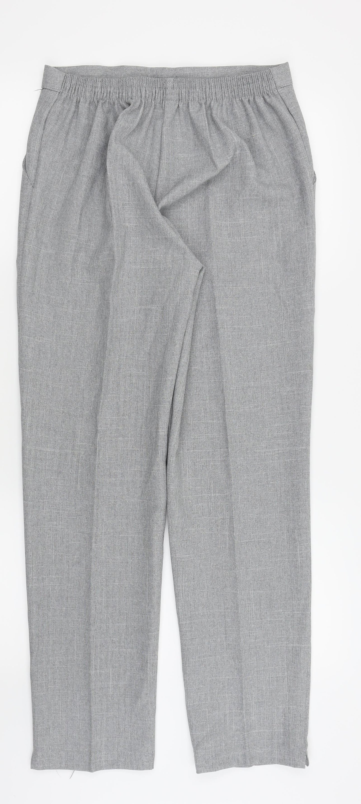 Womens UK Size 14 Preworn Regular Fit  Green Trousers