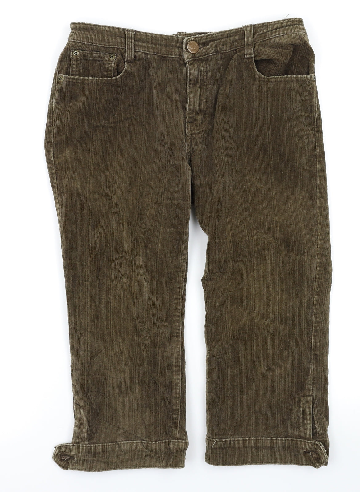 Miaoni Womens Brown   Capri Trousers Size 33 L20 in