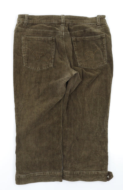 Miaoni Womens Brown   Capri Trousers Size 33 L20 in