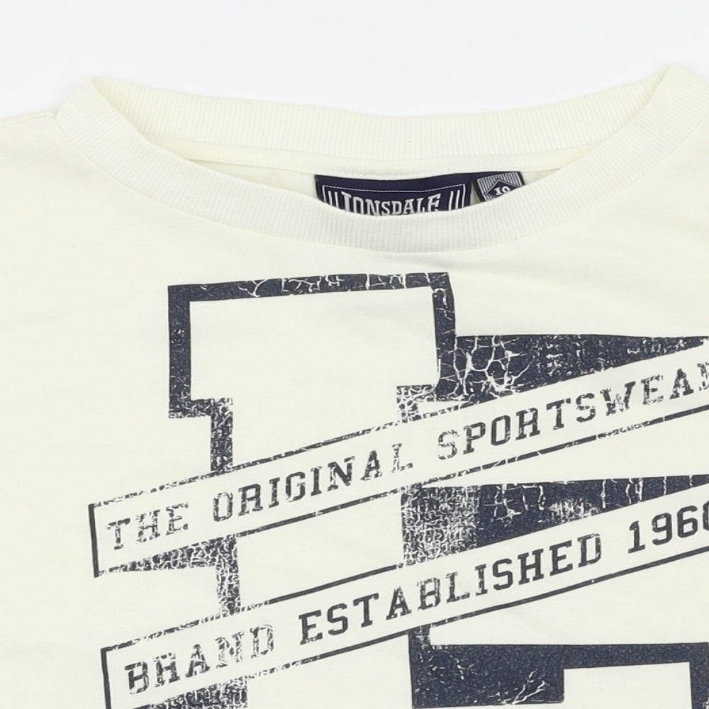 Lonsdale Womens Ivory   Basic T-Shirt Size 10