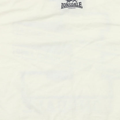 Lonsdale Womens Ivory   Basic T-Shirt Size 10