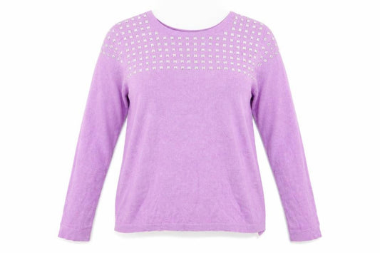 Be beau Womens Purple   Pullover Jumper Size 18  - open back