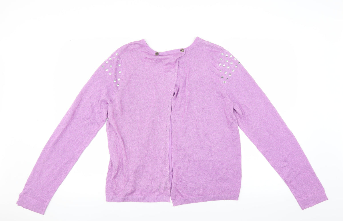 Be Beau Womens Purple   Pullover Jumper Size 18  - open back