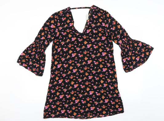 Noisy may Womens Black Floral  Shift  Size S