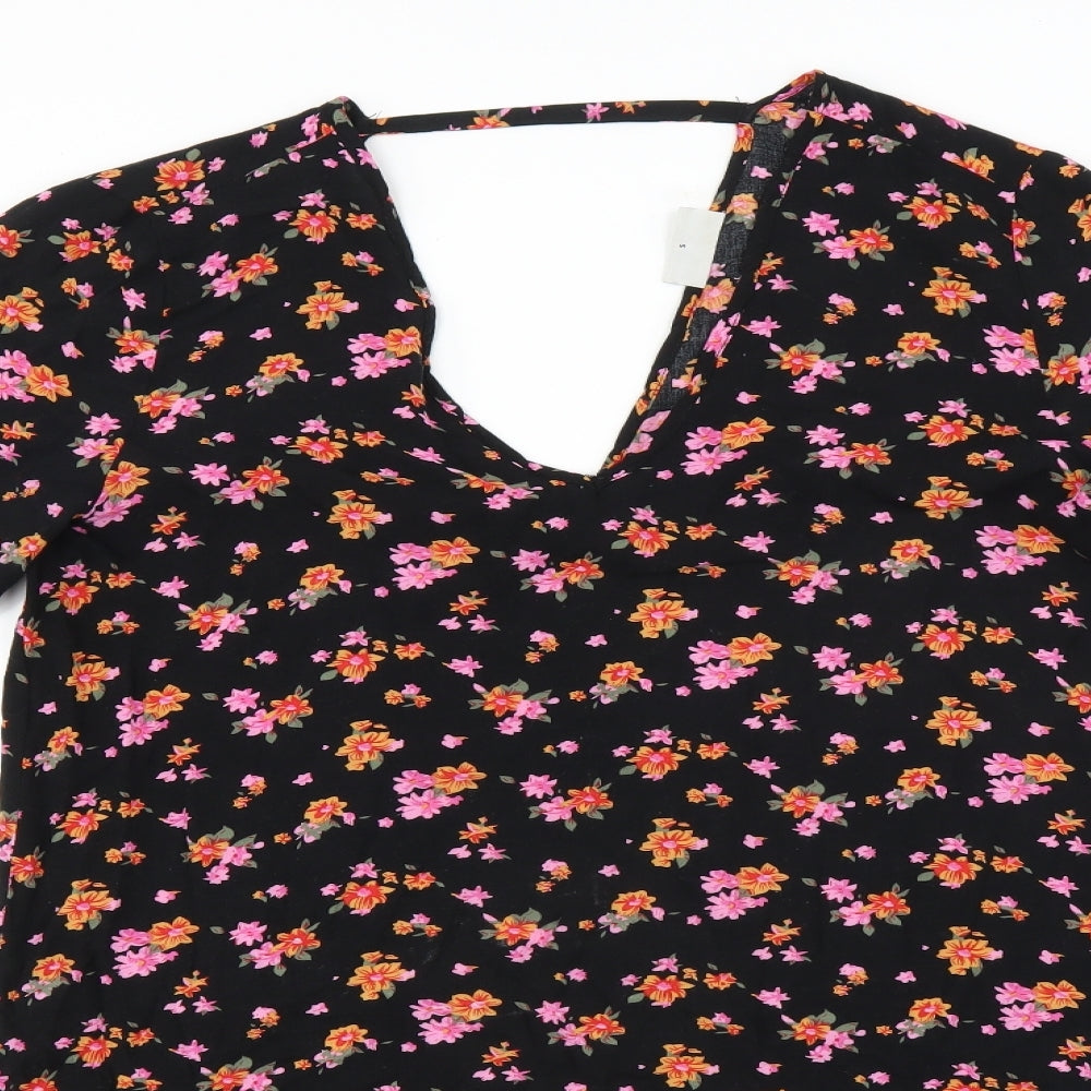 Noisy may Womens Black Floral  Shift  Size S