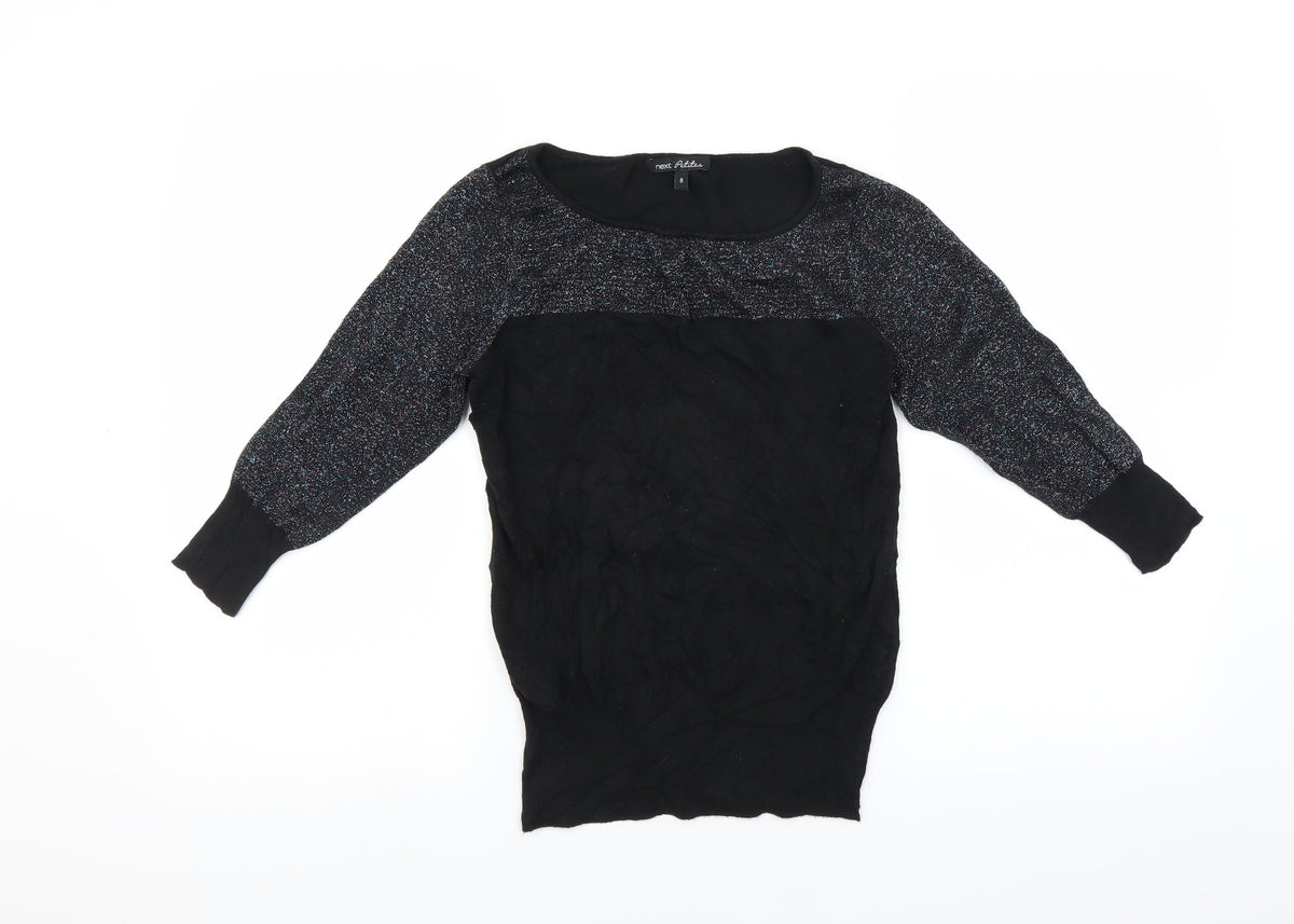 Next Womens Black   Pullover Jumper Size 8  - glittery