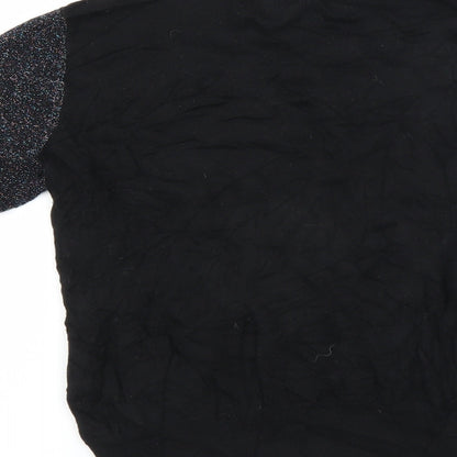 Next Womens Black   Pullover Jumper Size 8  - glittery
