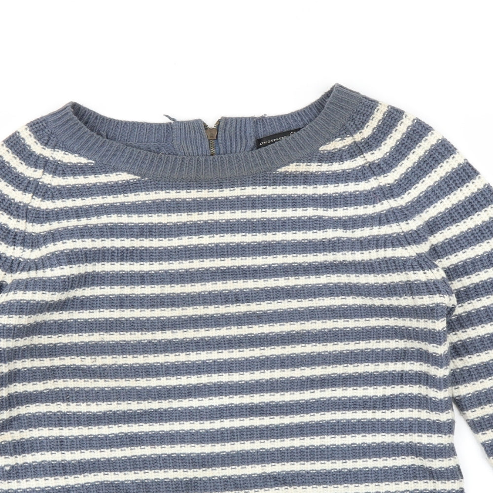 Primark Womens Blue Striped  Pullover Jumper Size 10