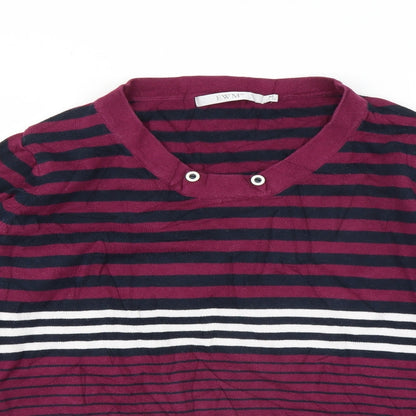 EWM Womens Purple Striped  Pullover Jumper Size M