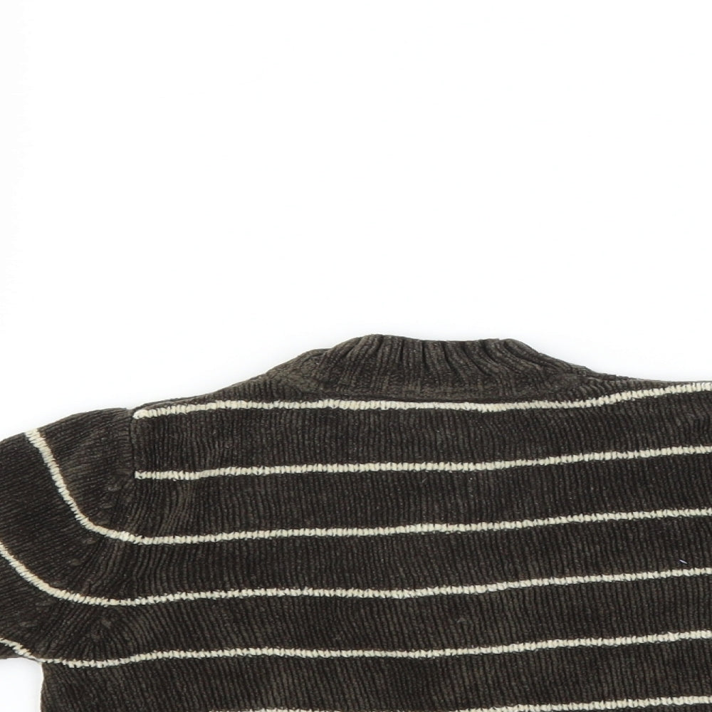 Mothercare Boys Brown Striped  Pullover Jumper Size 2-3 Years