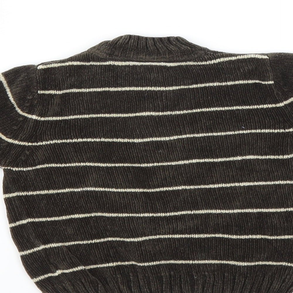 Mothercare Boys Brown Striped  Pullover Jumper Size 2-3 Years