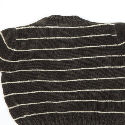 Mothercare Boys Brown Striped  Pullover Jumper Size 2-3 Years