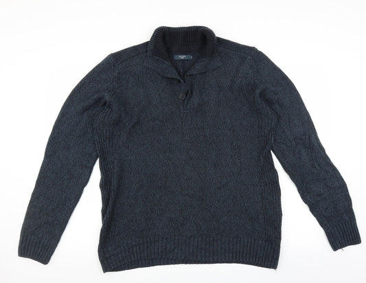 Atlantic Bay Mens Blue   Pullover Jumper