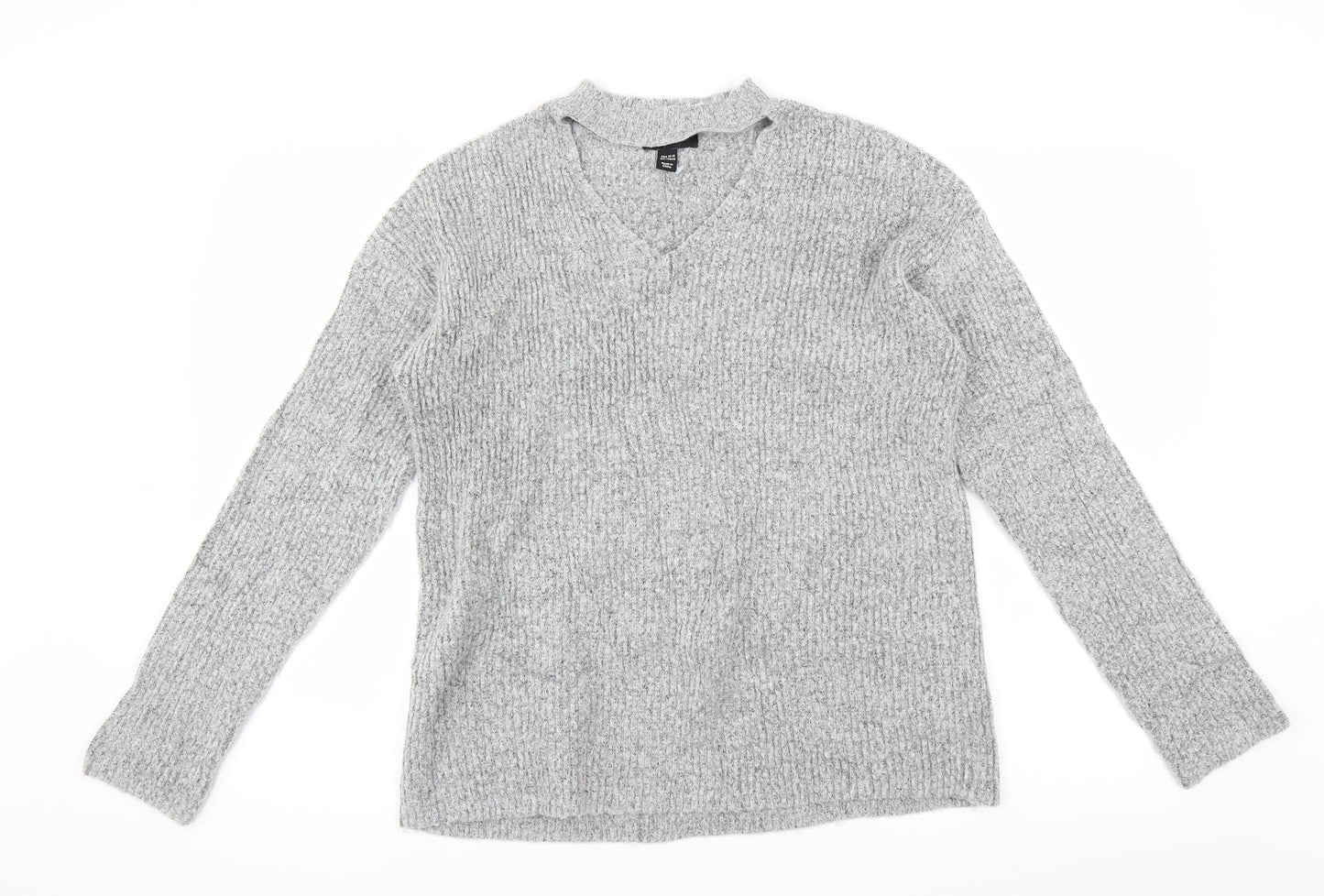 New Look Girls Grey   Pullover Jumper Size 14-15 Years  - Choker style neck