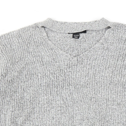 New Look Girls Grey   Pullover Jumper Size 14-15 Years  - Choker style neck