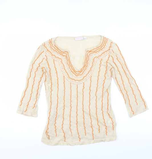 Gharani Strok Womens Beige   Pullover Jumper Size S