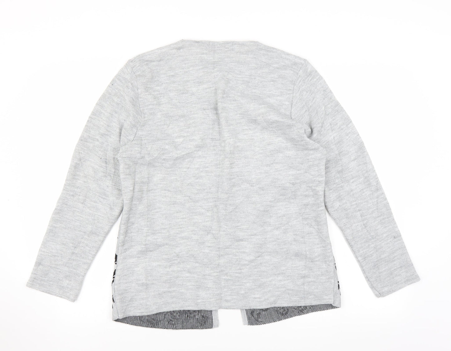 Glimpse Womens Grey   Cardigan Jumper Size M  - floral detail