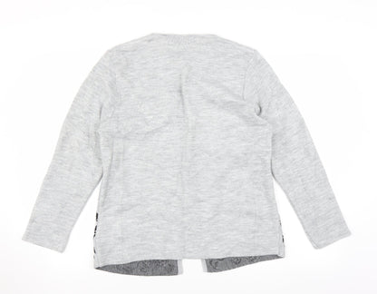 Glimpse Womens Grey   Cardigan Jumper Size M  - floral detail