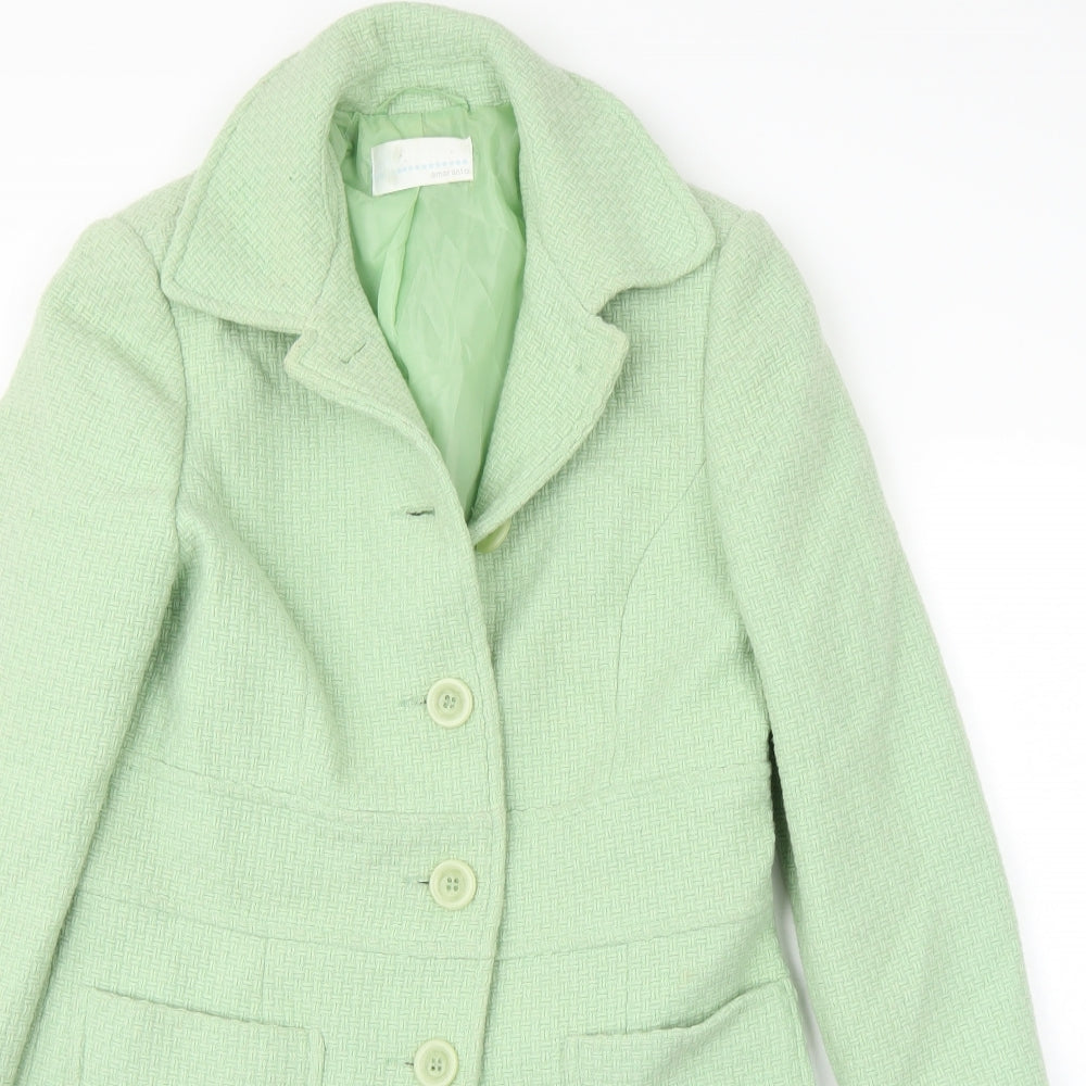AMARANTO Womens Green   Jacket Coat Size 14