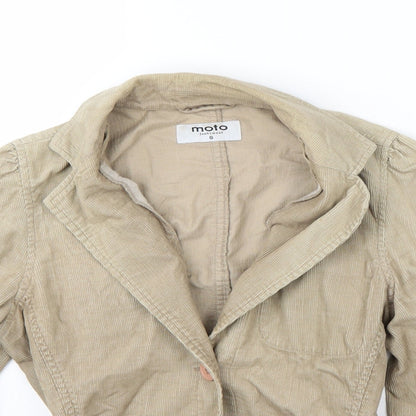 Moto Womens Brown   Jacket Blazer Size 8