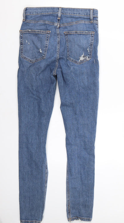 Topshop Womens Blue   Skinny Jeans Size 28 L32 in