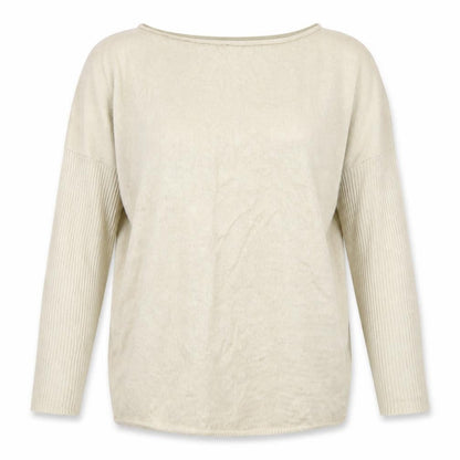 tanitha Womens Beige   Henley Jumper Size M
