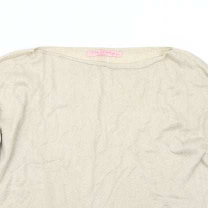 tanitha Womens Beige   Henley Jumper Size M