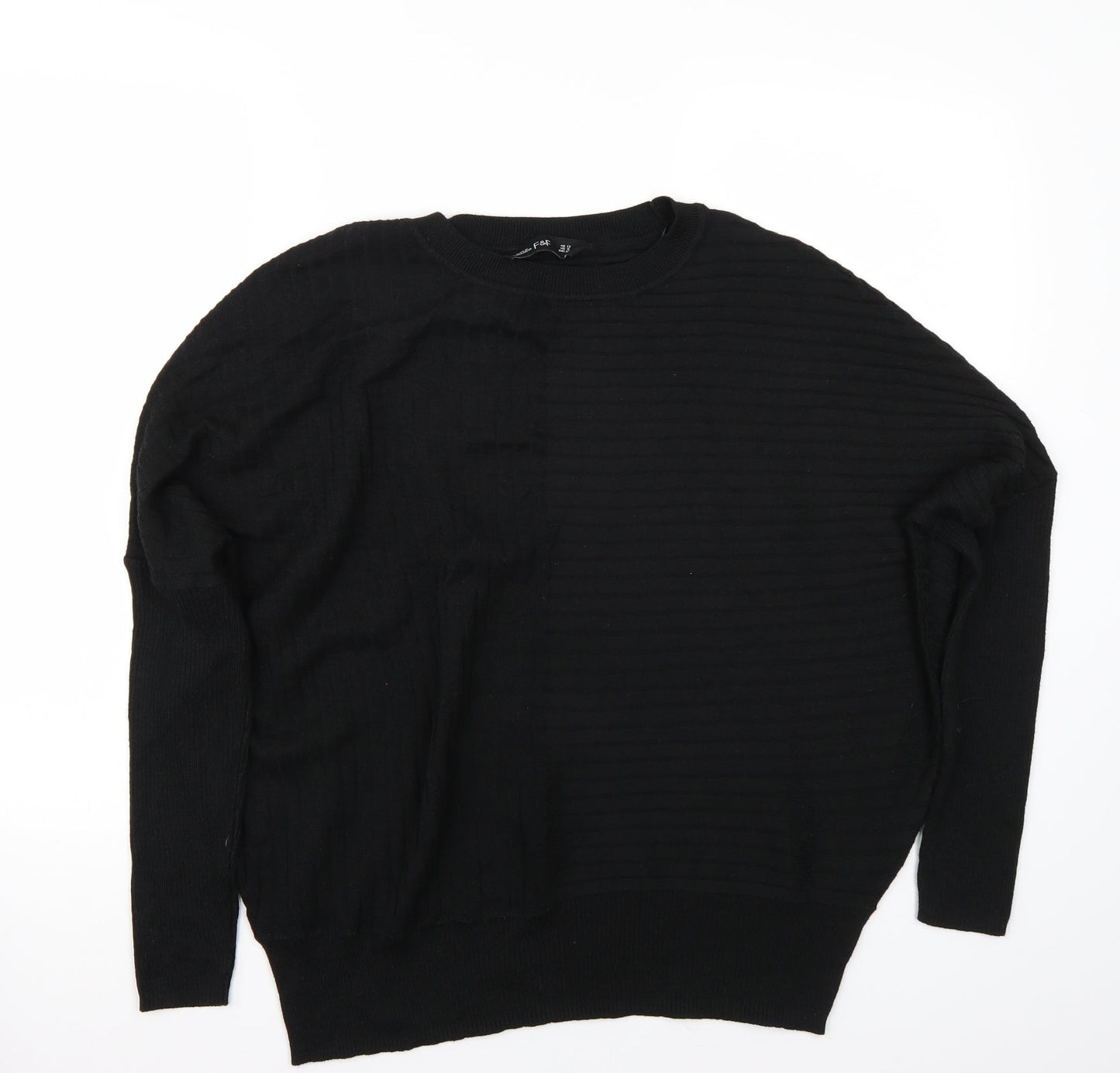 F&F Womens Black   Henley Jumper Size M