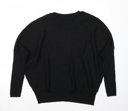 F&F Womens Black   Henley Jumper Size M