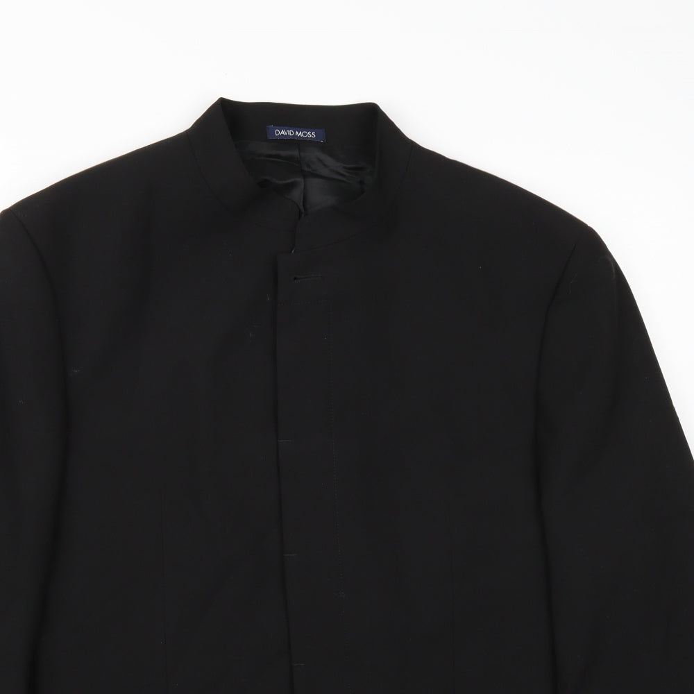 Mens UK Size 42 David Moss Regular Black Suit Jacket