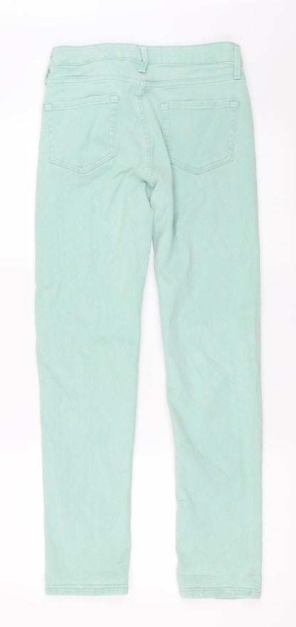 Womens UK Size 8 Marks and Spencer Regular Fit Skinny Green Jeans