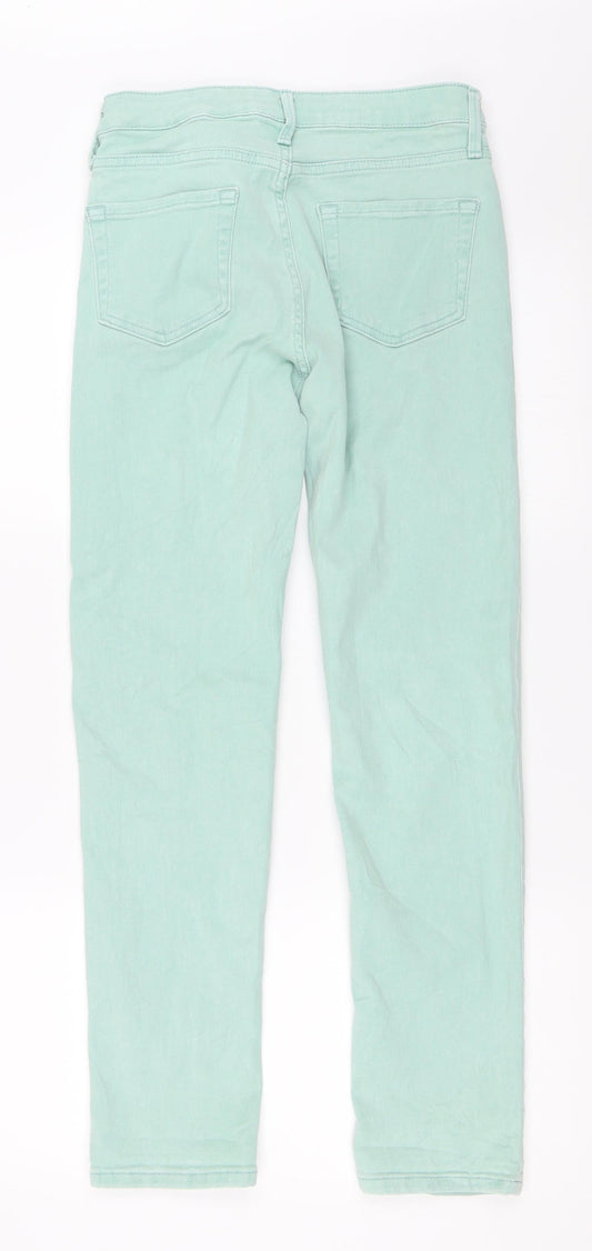 Womens UK Size 8 Marks and Spencer Regular Fit Skinny Green Jeans