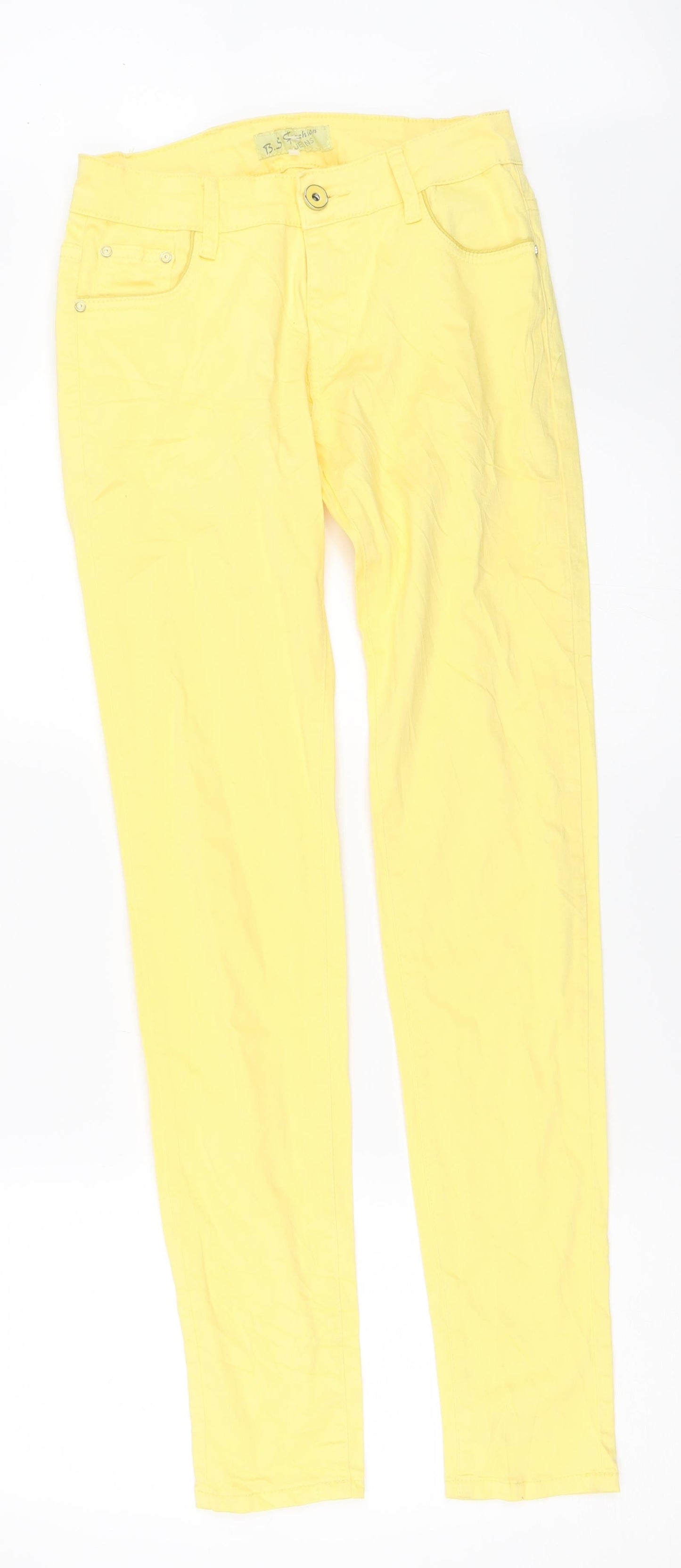 B.S Fashion Womens Yellow   Skinny Jeans Size 36 L32 in