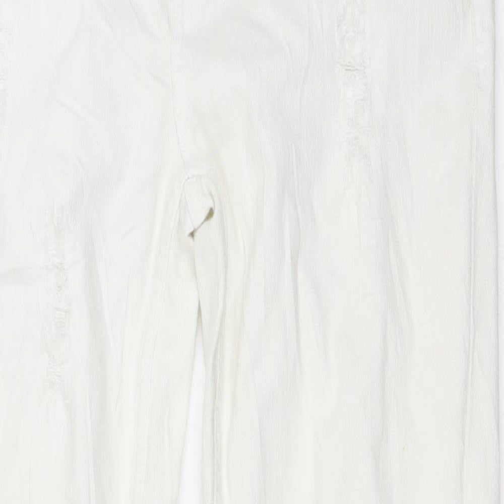 Matalan Womens White  Denim Straight Jeans Size 14 L30 in