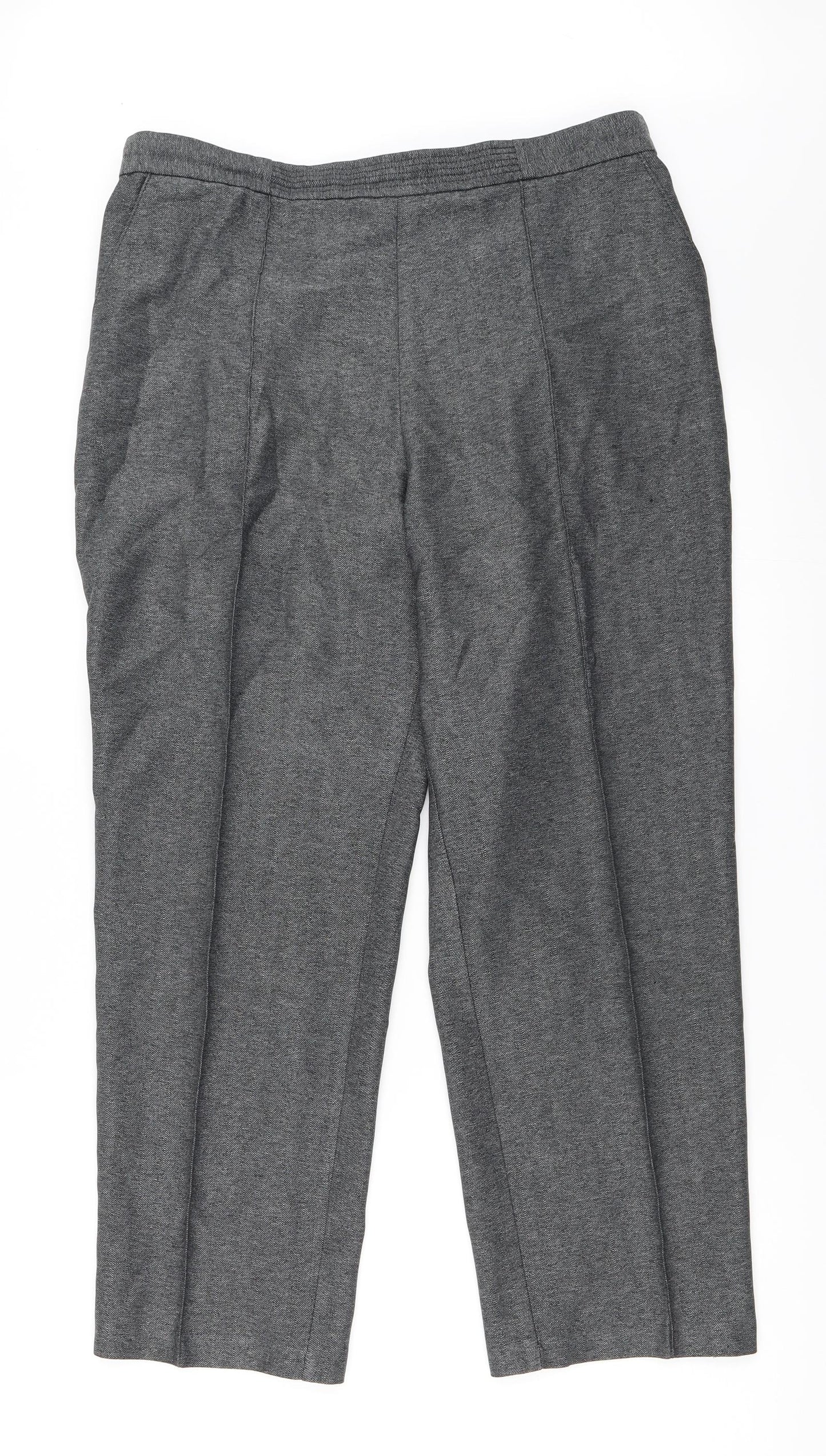 Womens UK Size 14 Marks and Spencer Regular Fit  Grey Trousers