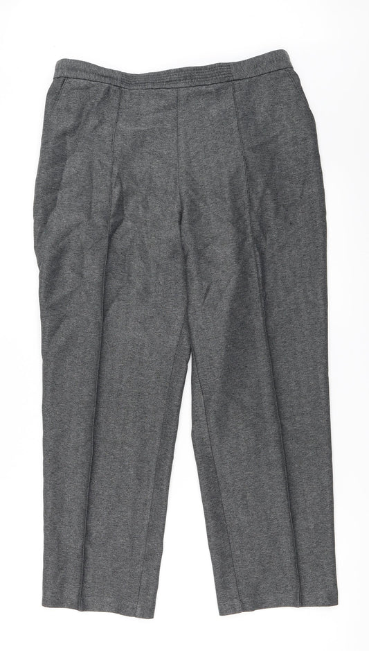 Womens UK Size 14 Marks and Spencer Regular Fit  Grey Trousers