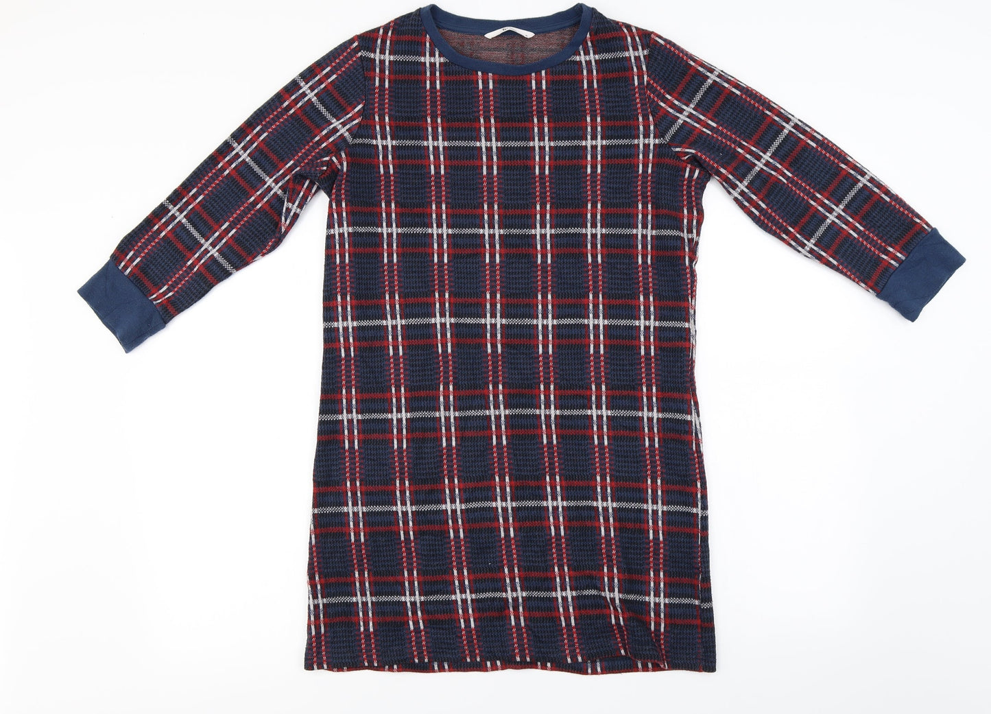 TU Womens Blue Check  Pullover Jumper Size 10