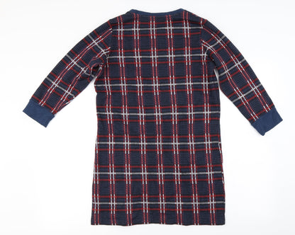 TU Womens Blue Check  Pullover Jumper Size 10