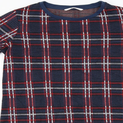 TU Womens Blue Check  Pullover Jumper Size 10