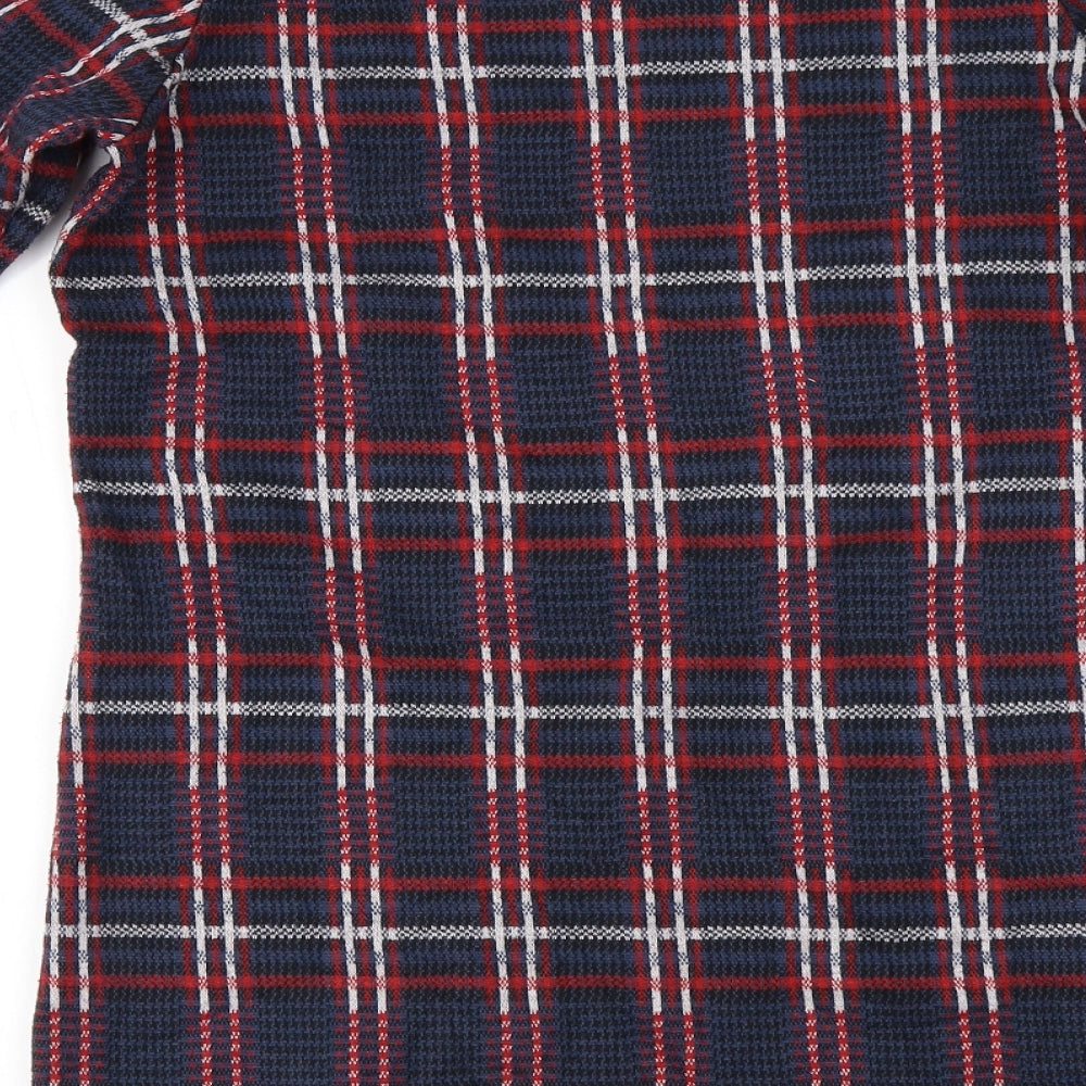 TU Womens Blue Check  Pullover Jumper Size 10