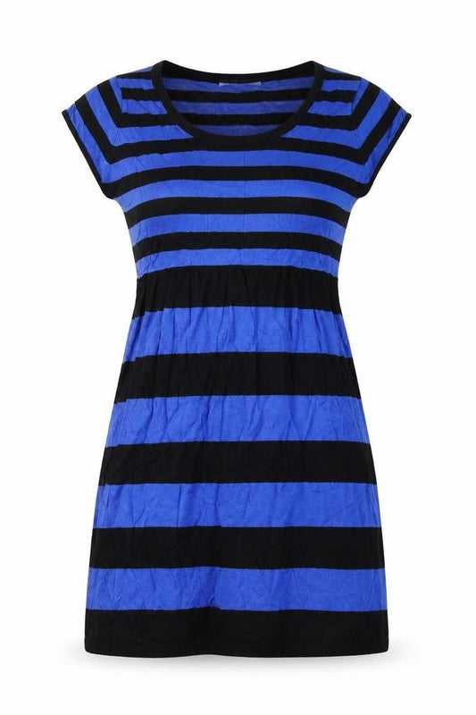 Matalan Womens Blue Striped  A-Line  Size 10