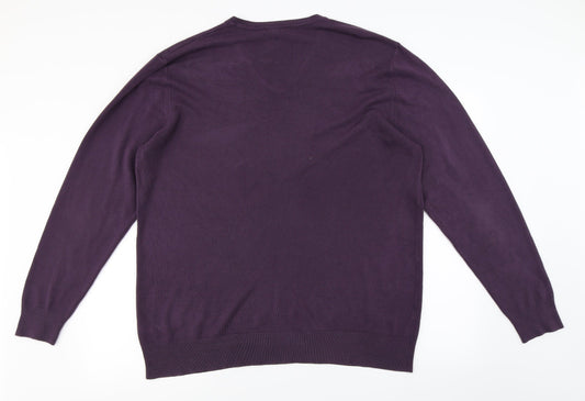 George Mens Purple   Pullover Jumper Size 2XL